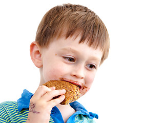 Image showing Eating biscuit