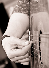 Image showing playing guitar