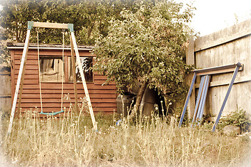 Image showing Overgrown garden