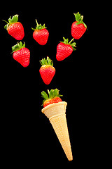 Image showing strawberry ice cream concept