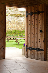 Image showing wooden door