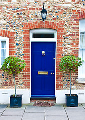 Image showing blue front door