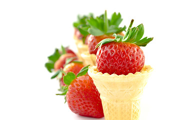 Image showing strawberry ice cream concept