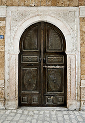 Image showing Wooden Tunisian Door