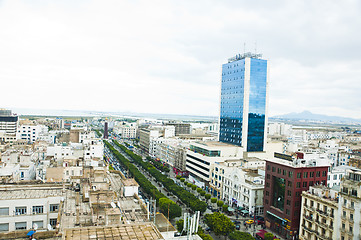 Image showing A street in Tunis