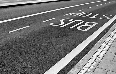 Image showing Bus stop sign