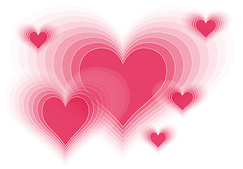 Image showing valentine background with hearts