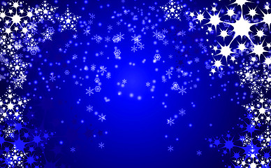 Image showing christmas background with snow flakes 