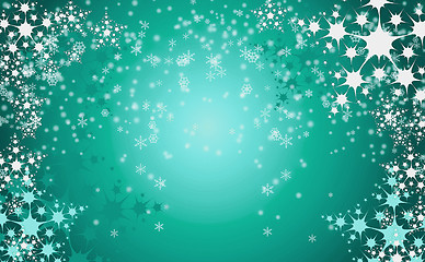 Image showing christmas background with snow flakes 