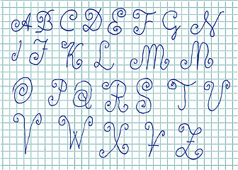 Image showing original hand drawn alphabet 