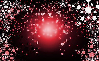 Image showing christmas background with snow flakes 