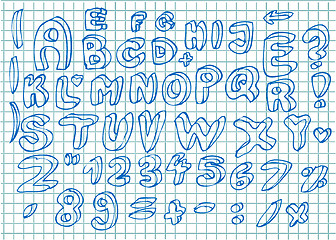 Image showing nice hand drawn alphabet