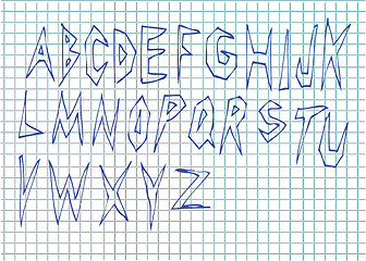 Image showing original hand drawn alphabet 