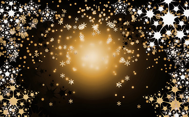 Image showing christmas background with snow flakes 