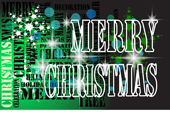 Image showing green merry christmas background 