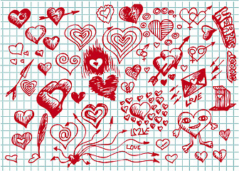 Image showing hearts background