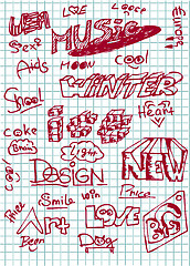 Image showing hand drawn word object 