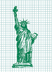 Image showing hand drawn statue of liberty