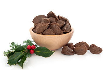 Image showing Brazil Nuts and Holly