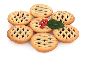 Image showing Mince Pies and Holly