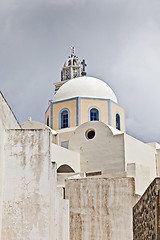 Image showing Santorini church