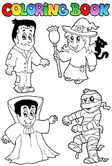 Image showing Coloring book Halloween topic 4