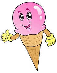 Image showing Cute smiling ice cream