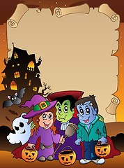 Image showing Parchment with Halloween topic 4