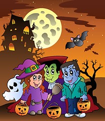 Image showing Scene with Halloween mansion 9