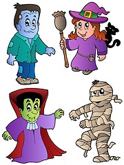 Image showing Cartoon Halloween characters 1