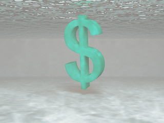 Image showing Sinking dollar