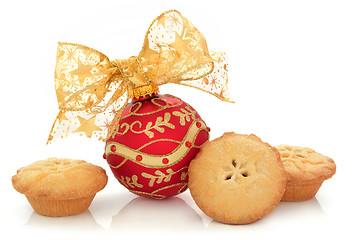 Image showing Bauble and Mince Pies