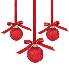 Image showing Christmas Baubles