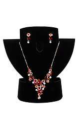 Image showing necklace with pendants and earrings