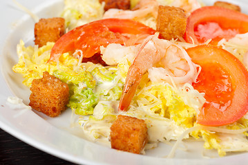 Image showing tiger shrimps salad