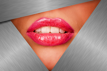 Image showing Beautiful female lips