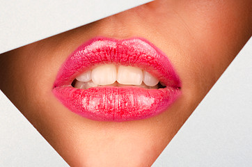 Image showing Beautiful female lips