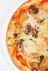 Image showing seafood pizza