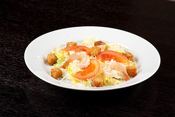 Image showing tiger shrimps salad