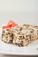 Image showing Sushi with sesame