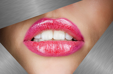 Image showing Beautiful female lips