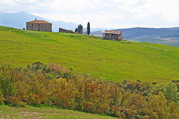 Image showing Italy. Val D'Orcia valley. Tuscany landscape