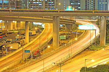 Image showing traffic in downtown of Hong Kong 