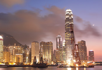 Image showing Sunset in Hong Kong