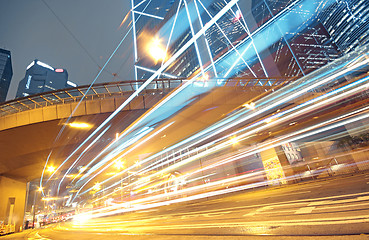 Image showing night traffic lights