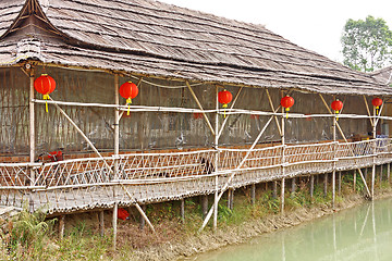 Image showing chinese wood house