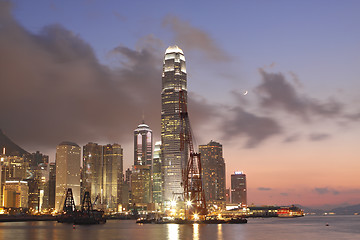 Image showing Sunset in Hong Kong