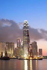 Image showing Sunset in Hong Kong