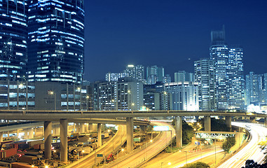 Image showing traffic in downtown of Hong Kong 