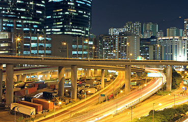Image showing traffic in downtown of Hong Kong 